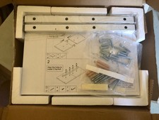 TEAMIX 24 inch Monitor Stand Riser, White Wood & Steel Computer Monitor Stand picture