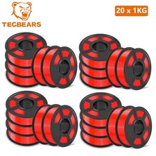 TECBEARS PETG 3D Printer Filament Consumables 1.75MM 20KG NO Tangle Neatly Red picture