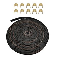 GT2 Timing Belt 5M with 10pcs Copper Buckles, 2mm Pitch 6mm Wide Open Synchronou picture