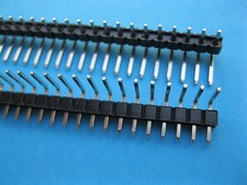 30 pcs 2.54mm 1x40 40pin Angle Breakable Pin Header Male Single Row Strip New picture