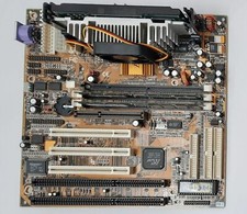 PCChips M726 Slot 1 ISA AGP Retro Motherboard + Pentium II 400MHz + 128MB RAM picture