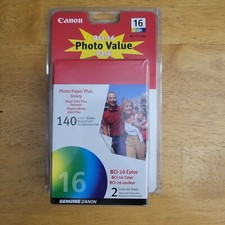 NEW Genuine Canon BCI-16 Value Pack Twin Ink Pack & 140 Sheets of 4 x 6 Paper picture