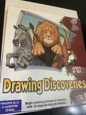 Drawing Discoveries BrainStorm / Stepping Stone Sealed VTG Retro Pc Games Cd Rom picture