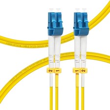 OS2 Single Mode Duplex LC To LC Fiber Optic Jumper Patch Cable Cord 3ft 4 Pack picture