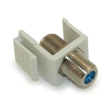 Keystone Jack Insert/Coupler Type: Coax F-Type 2.4Ghz HIGH SPEED  White picture