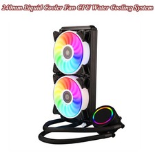 Dual 120mm RGB Fans CPU Water Cooling Liquid Water Cooler Fans For AMD & ITNEL picture