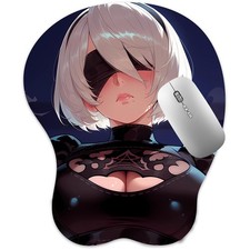 3D Mouse pad Oppai Mousepad with Wrist Rest Pain Relief Anime Manga pad 2B Nier picture