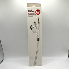 Deal Worthy Hook & Loop Cable Ties Reusable Adjustable Black/White 50 8 in picture