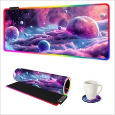 Large RGB Gaming Mouse Pad, Led Big Mouse mat with 14 Light Modes, Extended S... picture