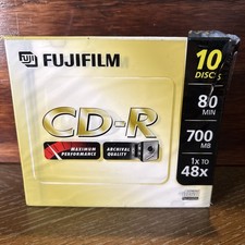 Fujifilm CD-R 10 Pack blank Recordable Compact Disk 80 Min NEW Sealed 700mb (B4) picture