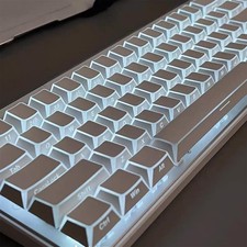 137 PCS PBT Keycaps Shine Through Cherry Profile Fits 61/64/87/104/108 Keys picture