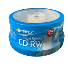 Memorex High Speed CD-RW 25 Pack Spindle 12X 80 Min Blank Rewritable Discs picture