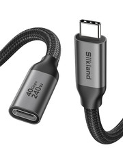 Silkland 40Gbps USB4 USB C Extension Cable 240W for Thunderbolt 4, 3.3 FT picture