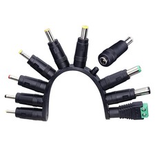 10 PCS 5.5x2.1mm Female Base To MultiSize Male Laptop DC Power Plug Tips picture