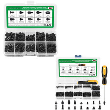 350PCS Computer Screws Assortment Kit, 6-32 Male to M3 Female Black Carbon Steel picture