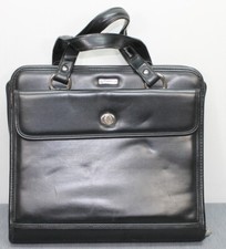 FRANKLIN COVEY Women Briefcase Black Leather 3 Ring Bind 13