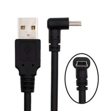CY Mini USB2.0 Type-B 5Pin Male to Type-A Male Angled Connector Power Data Cable picture
