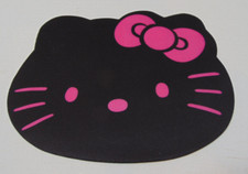 Hello Kitty Styling Mouse Pad For Computer PC Laptop Non Slip Black with Bow picture