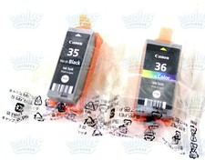 2/PK Genuine Canon PGI-35 Black & CLI-36 Color Ink PIXMA mini260 TR150 iP100 picture