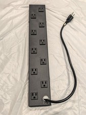 Unbranded 10-Outlet Heavy-Duty Steel Workbench Power Strip 3ft Cord picture