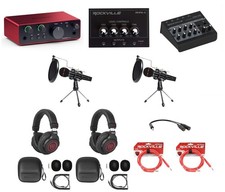 Focusrite 2-Person Podcast Podcasting Recording Kit w/Mics+Stands+Headphones picture