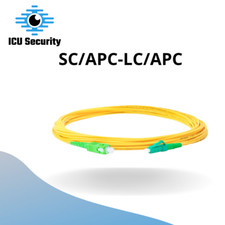 LOT OF 5 - 9M LC/APC to SC/APC Single Mode Fiber Cable Simplex 9/125µm  Yellow picture