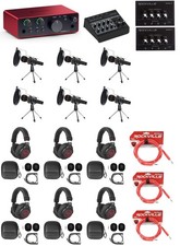 Focusrite 6-Person Podcast Podcasting Recording Kit w/Mics+Stands+Headphones picture