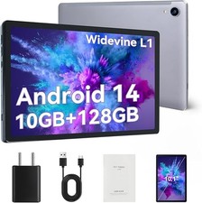 Tablet 10 Inch Android 14 Quad-Core 64GB 128G ROM 5MP+8MP Camera Touchscreen picture