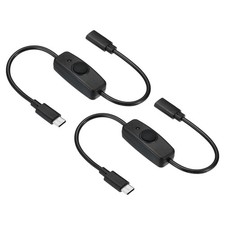 2 Pack Type-C Extension Cable with ON/Off Switch Female to Male Extension Power picture