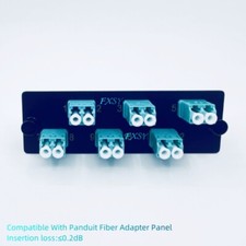 Fiber Optic Adapter Panel OM3 OM4 SM 6 LC Duplex Compatible Panduit FMT picture