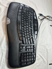 Logitech Wave Y-UV90 Ergonomic Wired USB Multimedia Keyboard TESTED WORKING picture