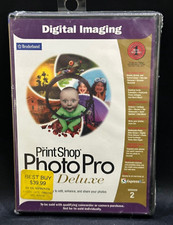 NEW Print Shop Photo Pro Deluxe (PC CD-ROM, 2000) Digital Imaging SEALED Ver. 2 picture