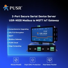 PUSR 2 Port RS485 RS232 to Ethernet Modbus TCP to RTU Modbus to MQTT USR-N520 picture