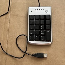 Dynex USB Wired Numeric Keypad w/ Num Lock, Silver/Black DX-KEYPAD picture