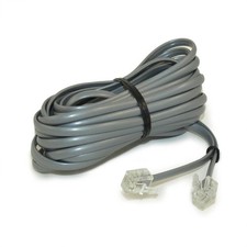 25Ft RJ11 Modular Telephone Cable  (6P4C 4 Conductor/2 Lines Reverse for Voice picture