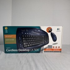 Logitech Cordless Desktop LX 500 Wireless Mouse And Keyboard Computer NEW IN BOX picture