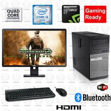 Fast Gaming DOTA PC Desktop Computer Core i5 GeForce Win10 8GB WiFi BT Bundle picture