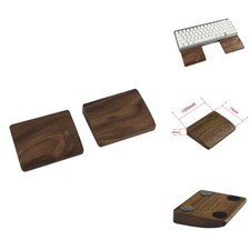 Ymdk 2 Pcs Mini Wood Wrist Rest Portable Movable Solid Wooden Walnut Beech For picture
