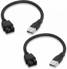2 Pack USB 2.0 to 9 Pin Motherboard Header Adapter Cable, USB Type a Male picture