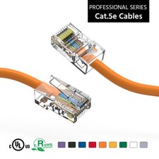 40Ft CAT5E UTP Ethernet Network Non Booted Cable Orange picture