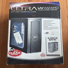 Vintage Ultra Wizard Clear Steel Series ATX Mid-Tower PC Case - New Old Stock picture