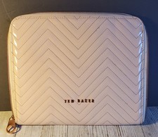 Ted Baker Portfolio iPad Tablet Sleeve Case PVC Quilted Zip Around Floral picture