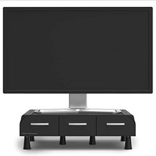 Mind Reader Monitor Stand, Laptop Riser, Desktop Organizer, Storage Drawer, Offi picture