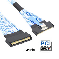 PCI-E 5.0 Mini Cool Edge IO MCIO 16X 124Pin 64Gbps SFF-TA-1016 Extension Cable picture
