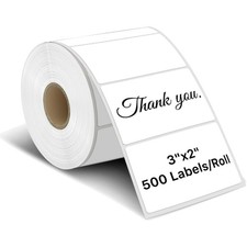 Durable 500 Pack Thermal Label Stickers 3x2 Inch - Tear and Water Resistant picture