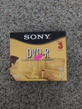 SONY DVD+R Discs 3 Pack  4.7 GB 120 Min Recording DVD-R New & Sealed (READ DESCR picture