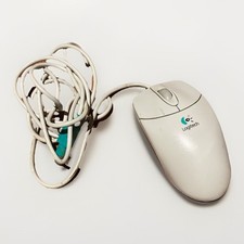 Vintage Logitech M-S48 Mechanical PS/2 Wired Ball Mouse picture