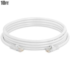 10FT Cat5e RJ45 Network LAN Ethernet UTP Patch Cable Cord 350MHz 24AWG CCA White picture