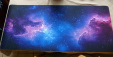 Gaming Mouse Pad Desk Mat Large Purple Galaxy Space  #2 31.5x 12 Inches Non Slip picture