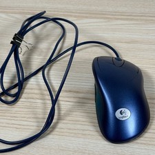 LogiTech M-BD53 MouseMan Wheel 830417-0000 Mouse Blue Metallic Green LED D333 picture